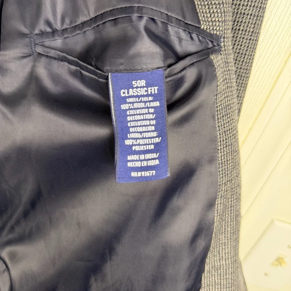 Stafford Charcoal Gray Men's Sport Coat with Elbow Patches